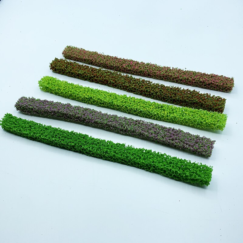 2Pcs Struik Strips Groen Zand Tafel Miniatuur Model Simulatie Diy Materialen Gras Hek Voor Outdoor Indoor Building Diorama: 5 PCS Mixed