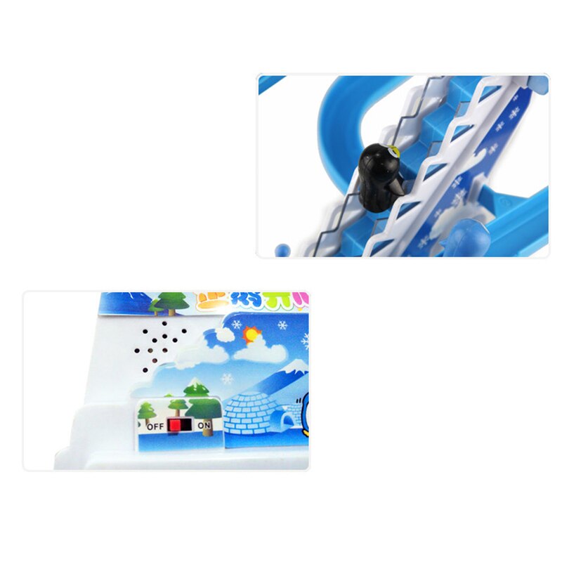 Grappige Pinguïn Traplopen Muziek Speelgoed Voor Kinderen Ouder-kind Puzzel Penguin Slide Interactief Speelgoed Elektrische Motorwagen Muziek