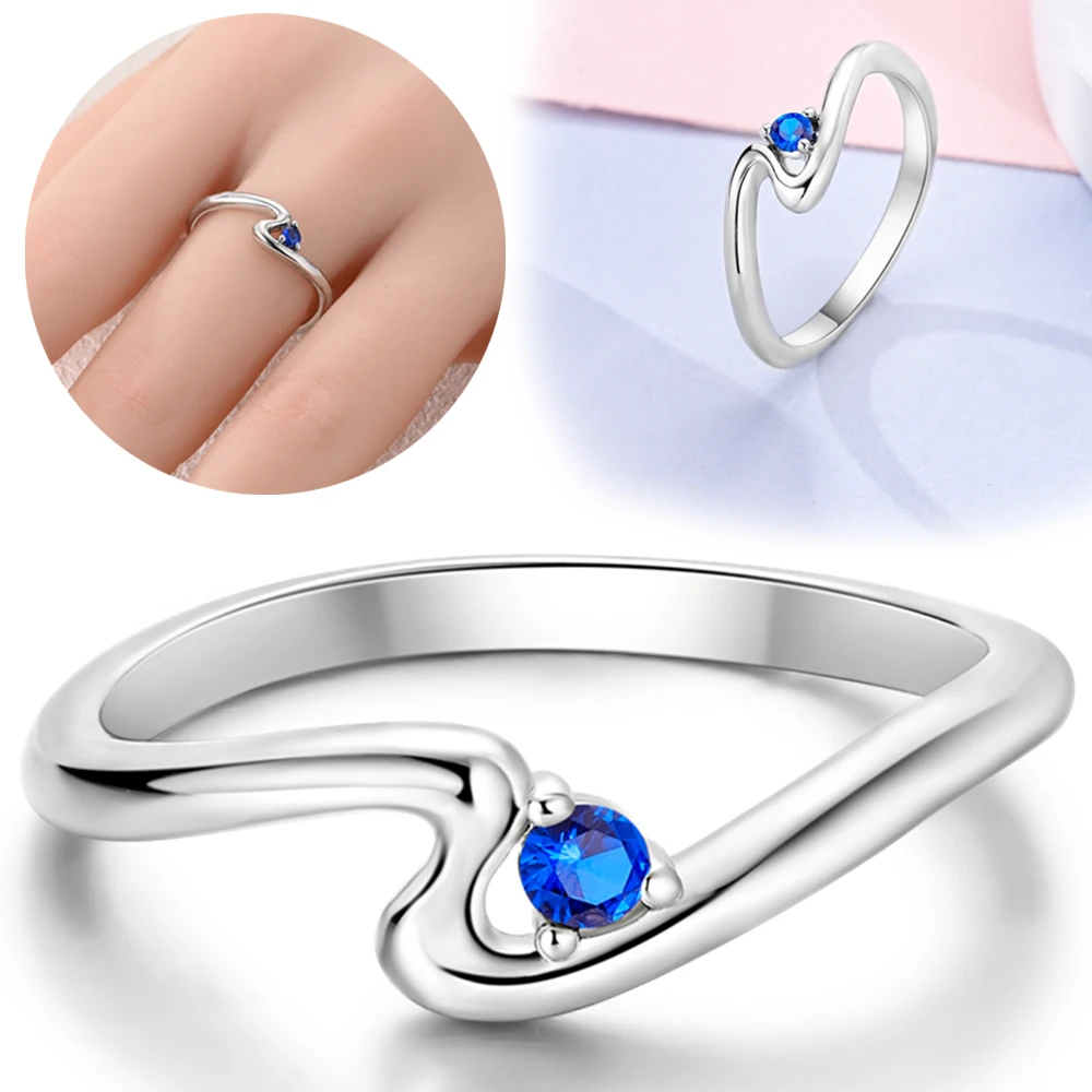 Original Sterling Silver 925 Ring Star and Moon Combination Series Rope Double Layer Ring Women's Wedding Engagement Ring: Yellow / 7
