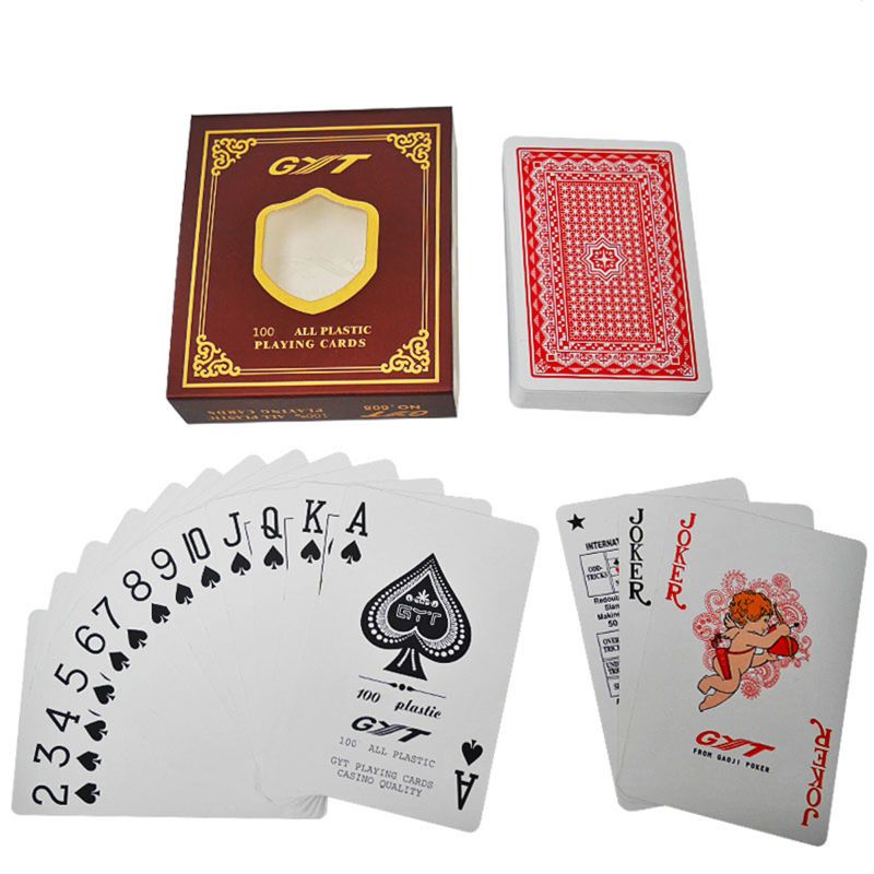 GYT Matting Top Plastic PVC Playing Cards Poker Cards - Waterproof,Double-sided Grinding, Plastic Box Collection Y4UD