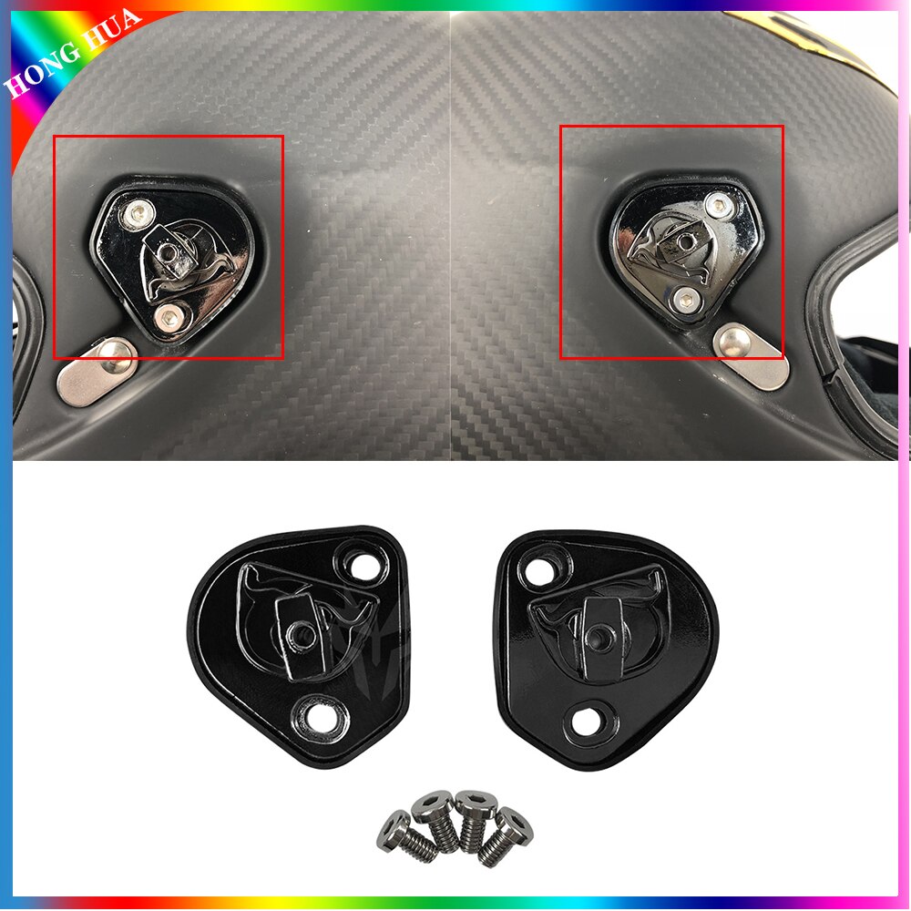 Accesorios para casco de motocicleta, un par de placa Base de Kit pivotante con cuatro tornillos para AGV Pista GP R GP RR, accesorios para casco