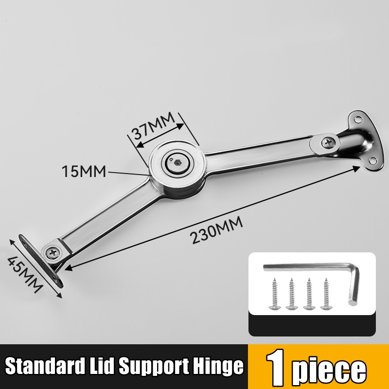 Randomly Stop Lid Support Hinge Kitchen/Room Cabinet Door Adjustable Polish Hinge Furniture Lift Up Flap Stay Support Hardware: silver