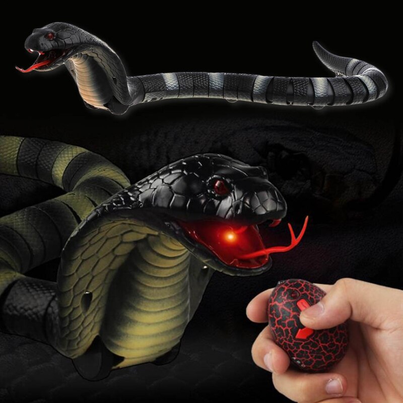 Newly Popular Control Snake Toy Cobra With Retractable Tongue Swinging Tail Doll