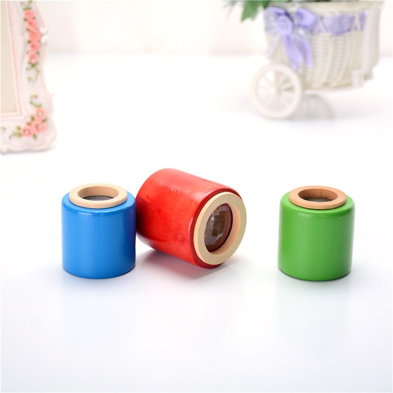 Houten Multi Randen Caleidoscoop Cartoon Bee Eye Effect Prisma Interessante Educatief Speelgoed Voor Kinderen Leren Verjaardagscadeautjes: Cylindrical Shape