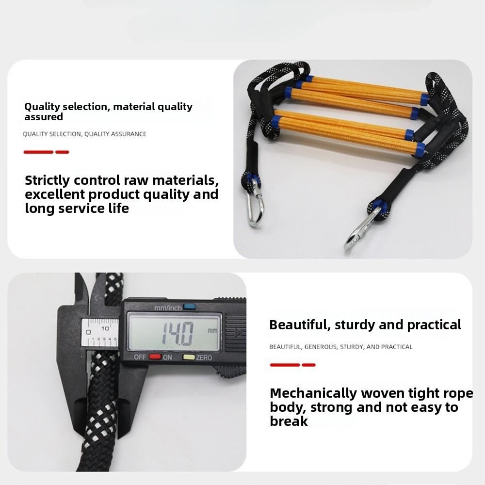 Boat Rope Safety Ladder Convenient For Swimming Diving And Ship Rescue Ideal for Swimmers Anglers And Family Water Activities