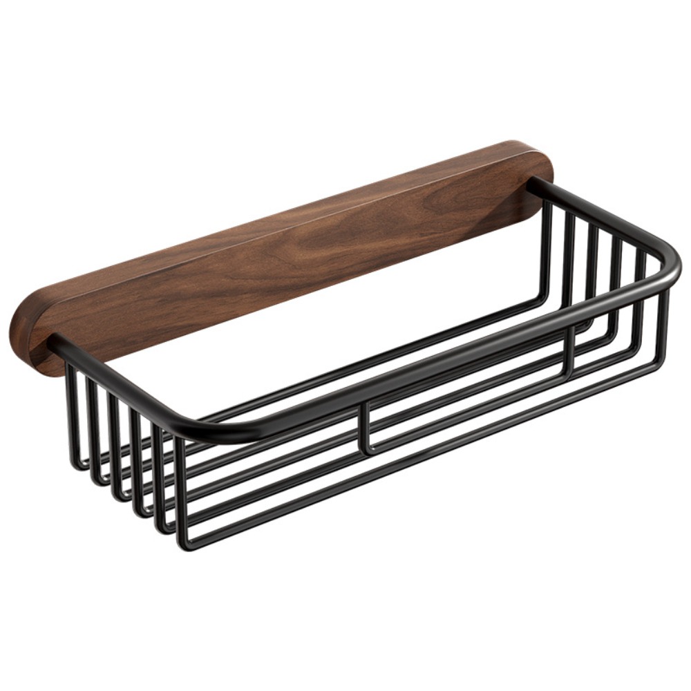 Toilet Tissue Box Bathroom Walnut Space Aluminum Paper Box Mobile Phone Storage Rack Stylish and Handsome Bathroom Accessories