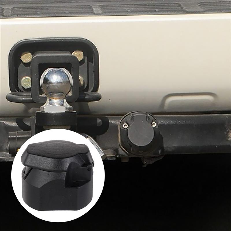 2pcs 12V 7 Pin Trailer Adapter Socket Truck Interface Socket with EU Plug