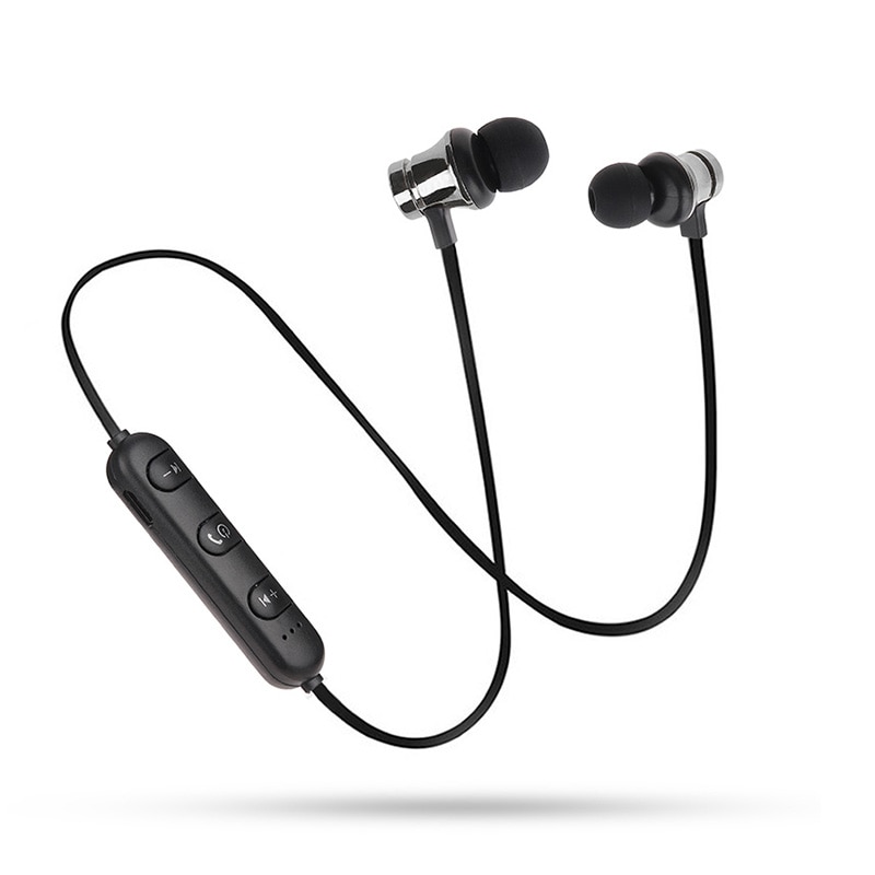 Magnetic Drahtlose Bluetooth Kopfhörer Stereo Wasserdichte Sport Earbuds In-ear Headset Kopfhörer mit Mic Für iPhone Samsung: Black