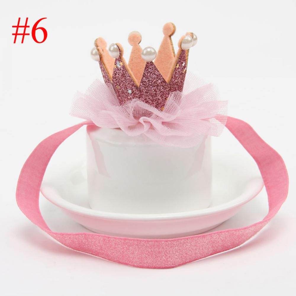 1 pièces mignon filles dentelle perle brillant étoile élastique bandeau couronne princesse pince à cheveux épingles à cheveux accessoires de cheveux: 6