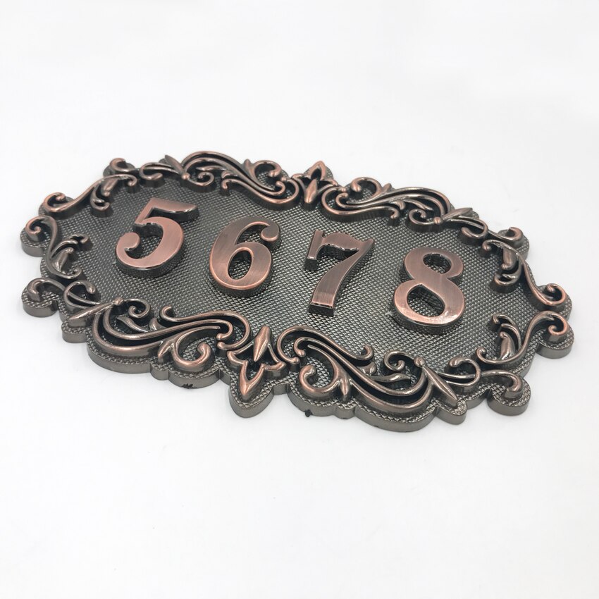 Huis Nummer; Europese stijl Deur Teken; Gate Nummer; Maatwerk; 3 tot 4 nummers; Appartement, huis, Hotel, Villa deur plaat,