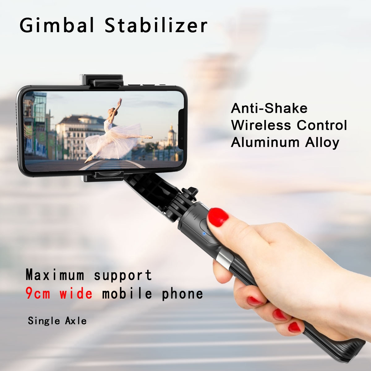 Anti-Schütteln Smartphone Handheld Gimbal Stabilisatoren Selfie Stock Stativ Drahtlose Bluetooth Fernbedienung Erweiterbar Faltbare