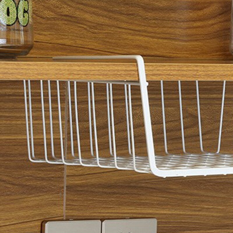 Sous étagère panier, paquet de 2 grille en inox gain de place sous étagère meuble rangement pour étagère Organization cuisine Cou