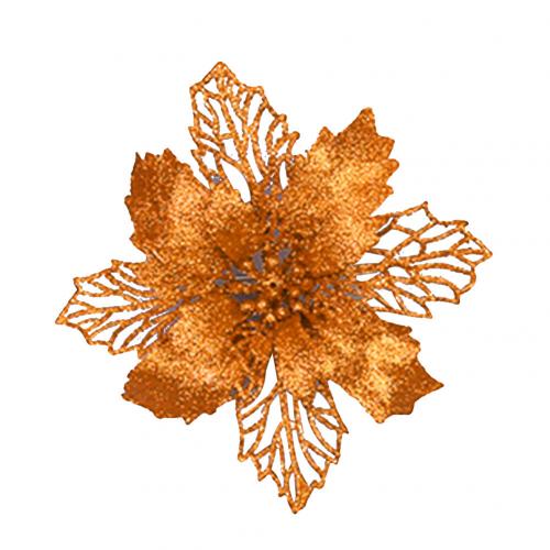 glitter jul hule blomstertre hengende ornament festival jul vindu dekor: Gylden