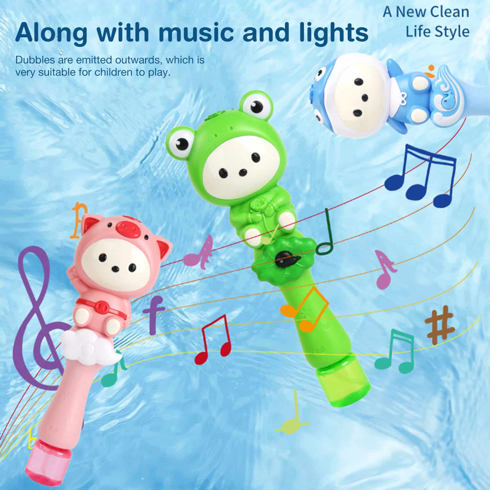 1Pc Kids Bubble Machine Volledig Oplaadbare Automatische Waterdichte Cartoon Bubble Stok Bubble Maker Bubble Wand Voor Teens Kids
