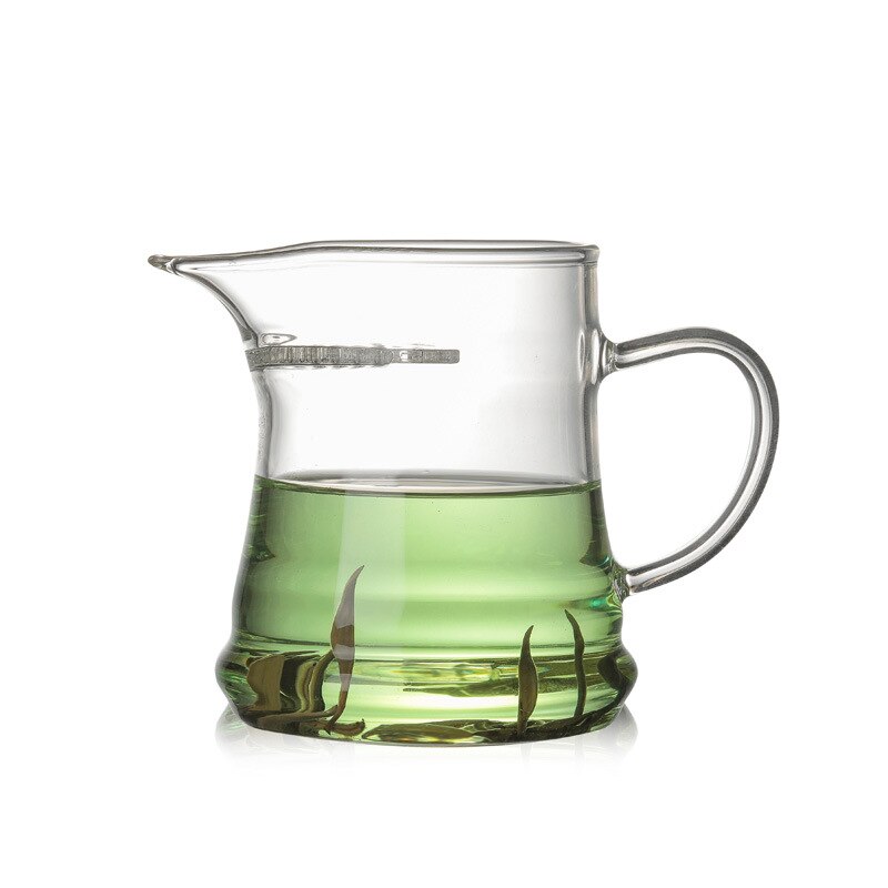 Tetera de cristal resistente al calor con infusor para té, taza de té de cristal de 300ML, separador de filtro para la boca con punta de leche H1238: A