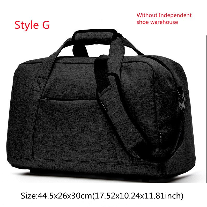 High Capacity Travel Tote Multifunction Cosmetic Clothes Storage Duffle Shoulder Bags Sports Fitness Handbag Accessories Supplie: G Black