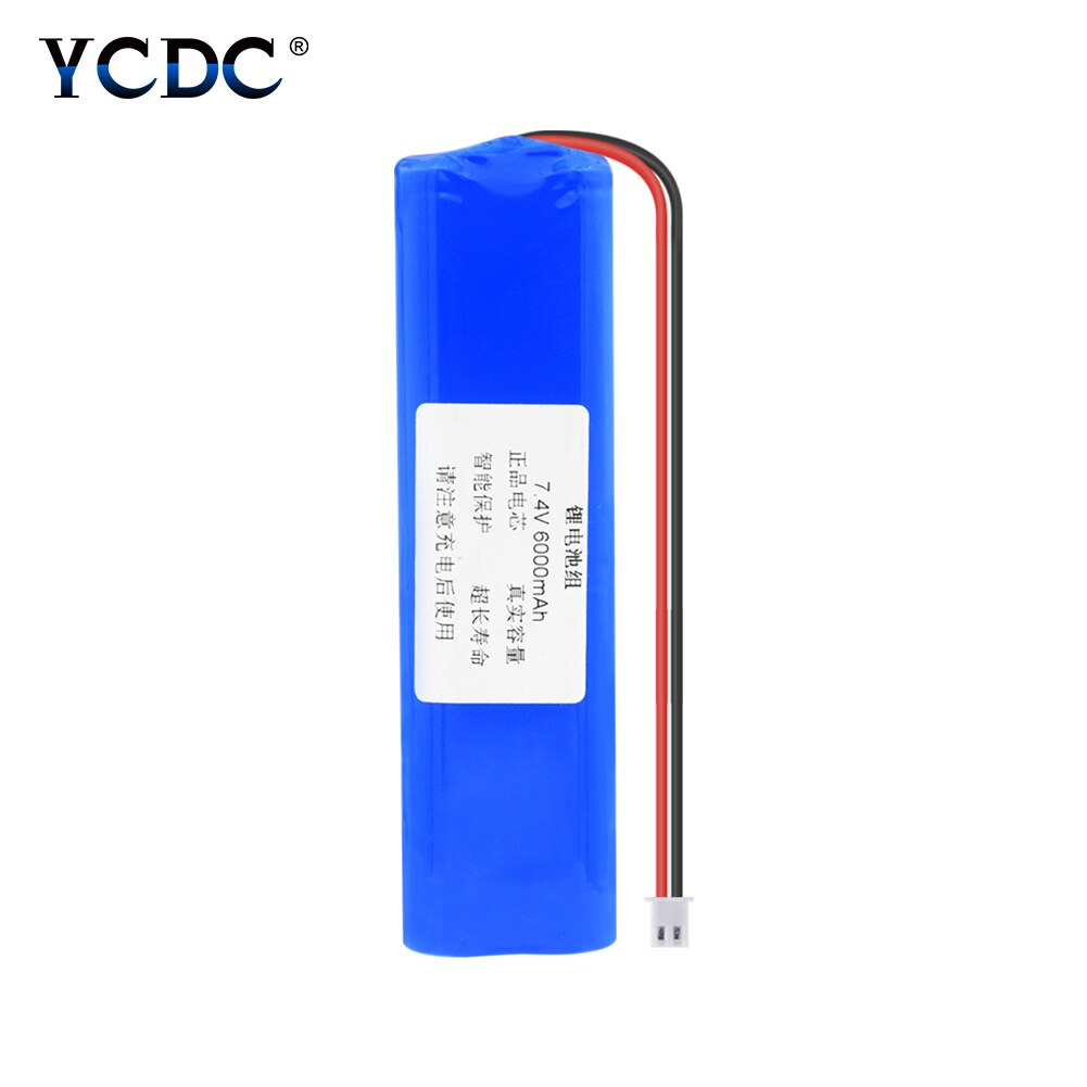 7.4V 6000mAh 18650 Lithium Li Ion Battery Pack (4*18650 Lithium Ion Batteries) With XH 2.54mm Plug High Energy Long Lifespan