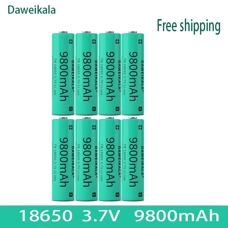 18650 3.7v 9800 mah ladattava akku taskulampun taskulampun ajovalaisimen litiumioniakulle: Sininen