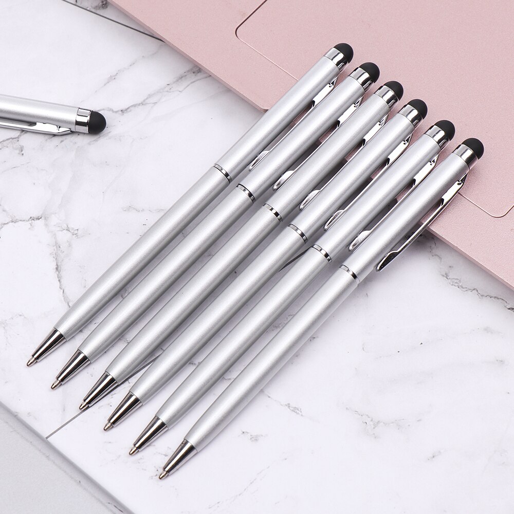 Touchscreen Pen Balpen Tweeërlei Gebruik Stylus Schrijven Levert Mobiele Telefoon Universele Mini Tool Voor Iphone Ipad Pen Balpen Sal