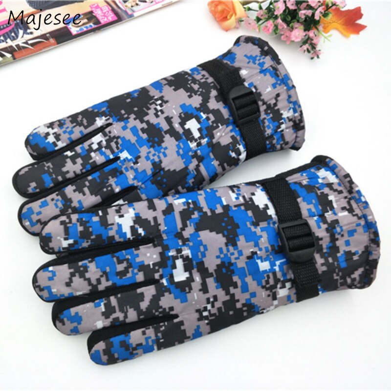 Winter Handschoenen Mannen Camouflage Plus Fluwelen Keep Warm Koud-proof Mens Wanten Trendy Volledige Vinger Casual Handschoen chic