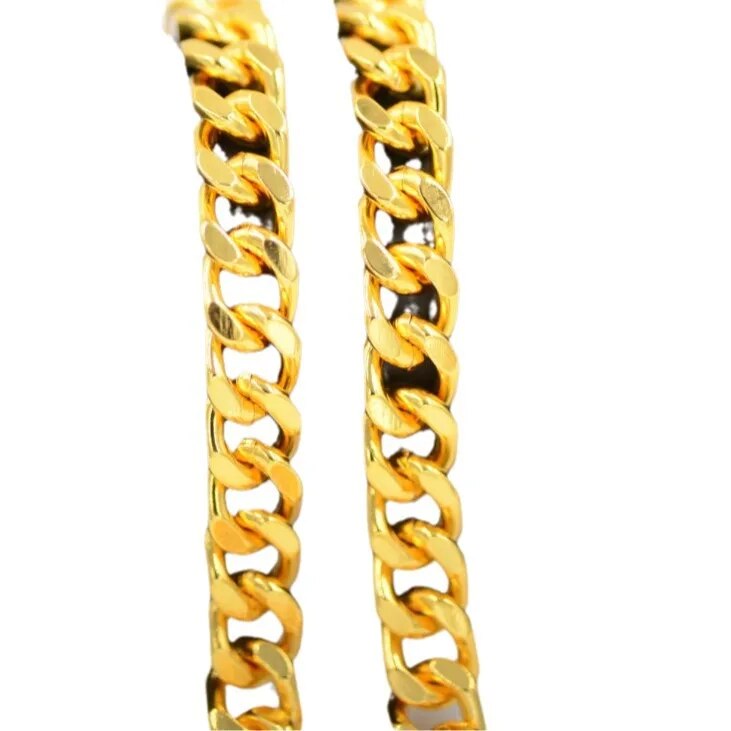 Collar clásico de cadena con cierre suave de para mujer, Collar de Color dorado, eslabón grueso, joyería Grunge, Steampunk para hombre