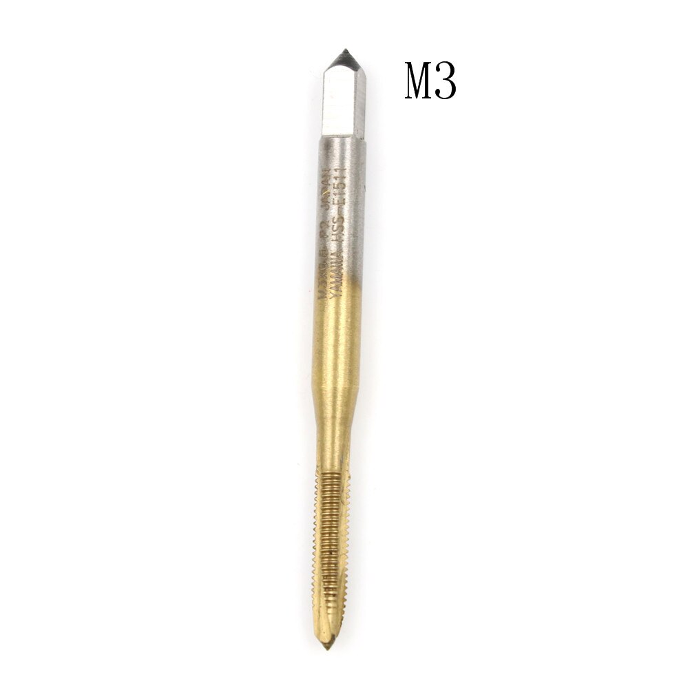 HSS Titanium Machine Right Hand Tap Drill Spiral Point Thread Plug Handle Taps M2/M2.5/M3/M3.5/M4/M5/M6/M8: 3