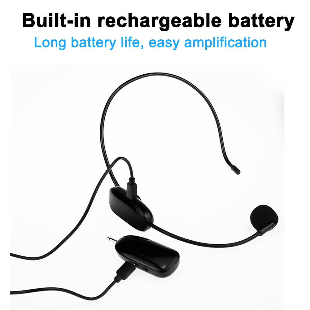 3.5 To 6.5mm UHF Wireless Microphone Public Speaking Microphone For Teaching Headset Microphone Set Voice Amplifier