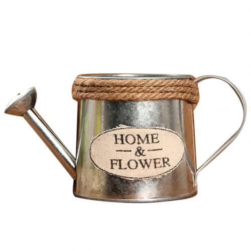 Regadera de jardín dorado, botella de agua de hierro y Metal Vintage, maceta Bucke para regar plantas, flores, decoración del hogar: Iron Sheet Rope