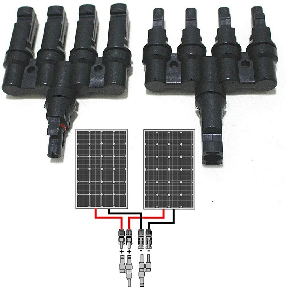 4 To 1 Branch Connectors Solar Panel Parallel Coupler Waterproof IP65 Solar Panel Branch Series Connect For Solar Power System