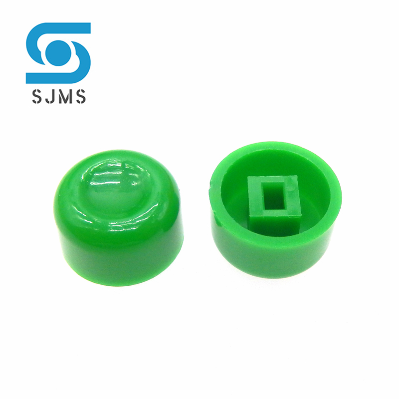 Capuchon de bouton-poussoir Tactile Micro A01, 50 pièces, pour interrupteurs 5.8x5.8, 7x7, 8x8x8.5x8.5mm, 7 couleurs, 13.2x7.8MM: green