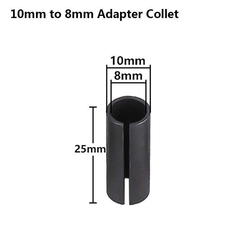Hampton 1pc adapter spændeskaft 6/6.35/8/9.5/10/12/12.7mm fræser adaptere holder cnc router værktøjsholder: 10mm to 8mm