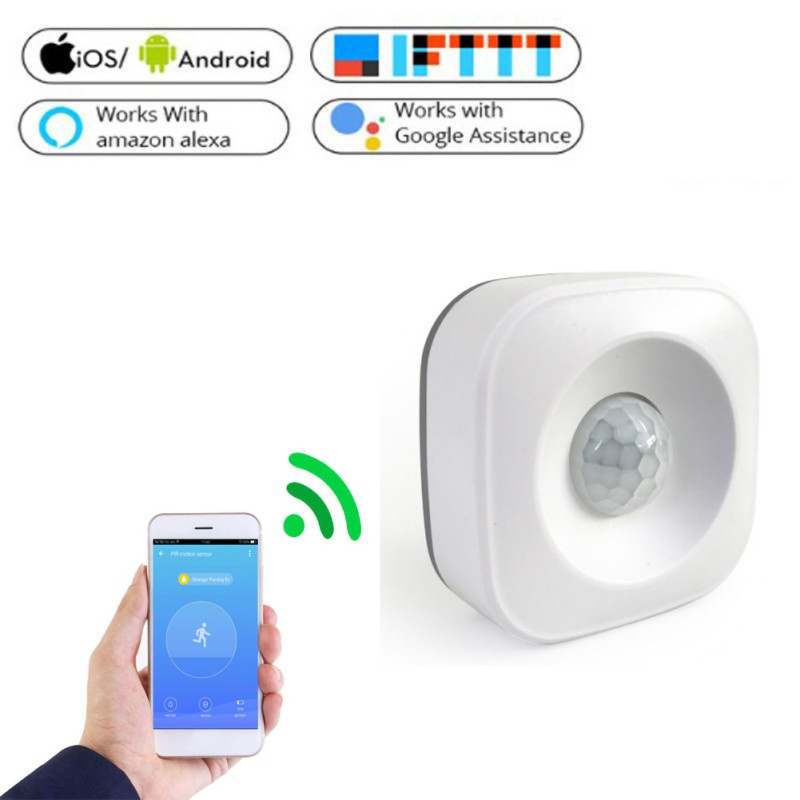 Wifi pir passiv infrarød detektor bevægelsessensor trådløs sikkerhed indbrudsalarmsensor tuya app kontrol smart hjem