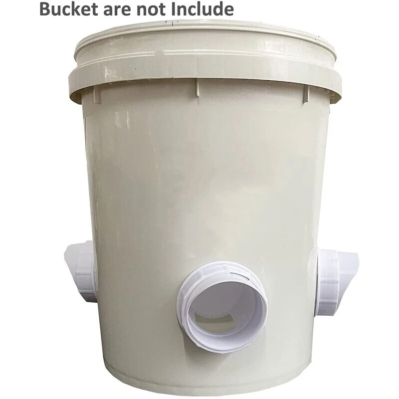 Poultry Chicken Feeder Gravity Chicken Feeder 3 Ports and Hole Saw for Buckets Barrels Bins Troughs Rain Rodent Proof No Waste