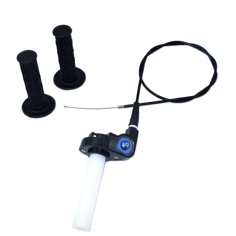 Handle Grip Motorcycle with 1/4 Quick Turn Throttle Dirt Pit Bike Motocross 7/8" Handlebar Hand Grips KTM CRF kayo Chinese bike: Blue-black
