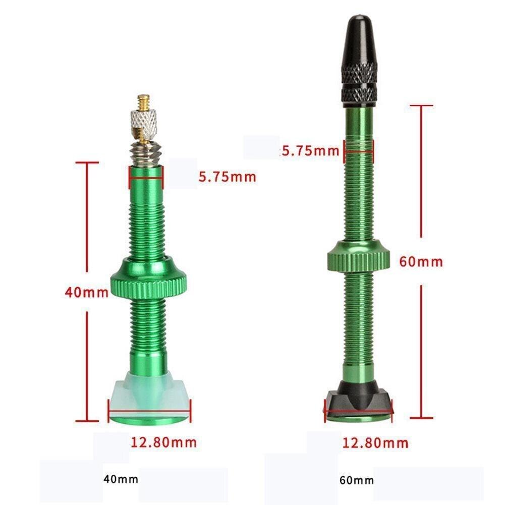 1 Pcs Mtb Fiets Extender Presta Ventielen Voor Bike Tubeless Tire Core Aluminium Klep Fiets Reparatie Tool Accessoires 40mm/60Mm