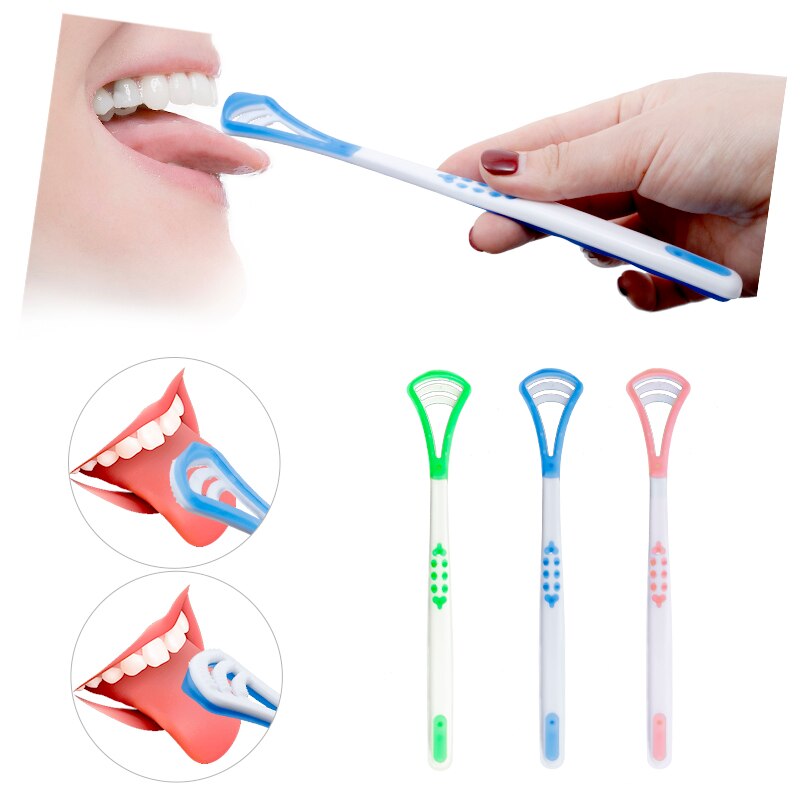1 unids/pack de cepillo limpiador y rascador de lengua limpiador de lengua rascador de lengua para el Cuidado Oral higiene bucal mantener el aliento fresco