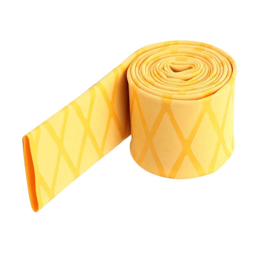 Shrink Non-Slip Silicone Rubber Fishing Rod Protective Grip Tube Fishing Rod Racket Sleeving Handle Heat Shrink Wrap Tube: Yellow 1x0.2cm