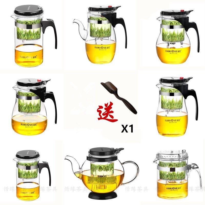 [Grandiosidade] vários kamjove vidro kungfu bule de chá piaoyi bei conveniente chá kungfu conjunto de imprensa auto-arte aberta xícara de chá