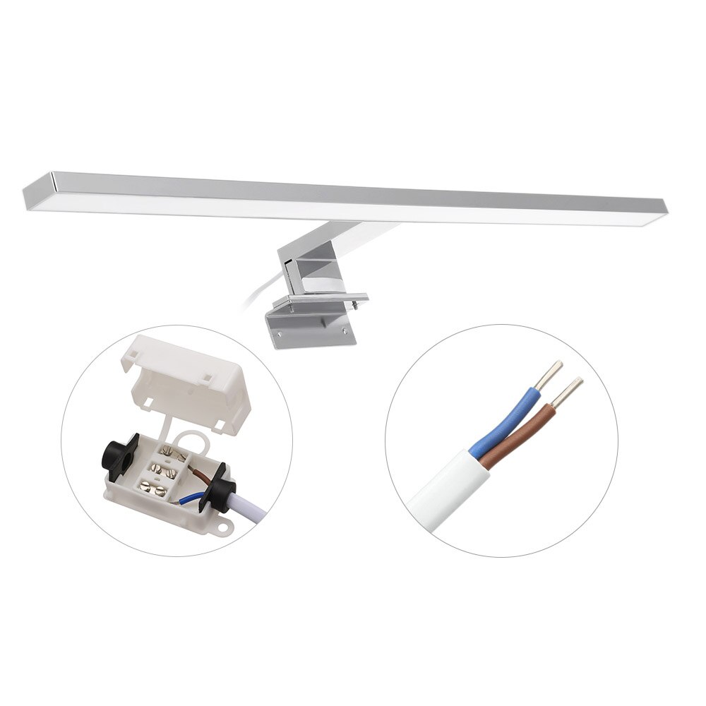 Badeværelse skab lys led spejl lys make-up spejl lys væg lamper forfængelighed lys  ip44 neutral hvid produkt længde : 600mm