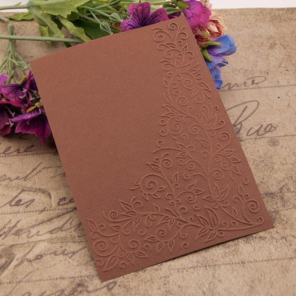 Plastic Embossing Folder Template DIY Scrapbook Photo Album Card Making Decoration Craft Flower Corner-S001