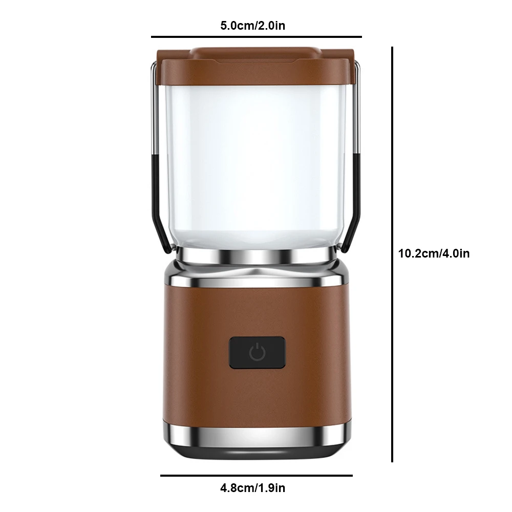 Luce ricaricabile per tenda da campeggio Lanterna portatile a portato Luce d'atmosfera retrò con gancio sospeso Torcia di emergenza