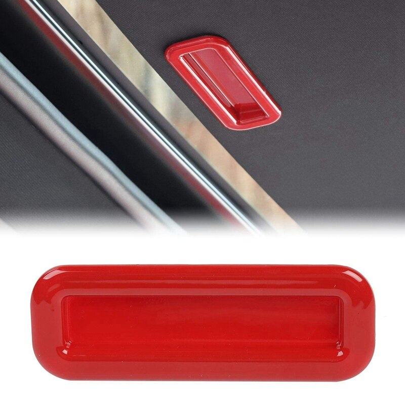 Center Console Air Conditioner Outlet Vent Trim (Carbon Fiber Grain, 4Pcs) with Top Roof Window Grab Handle Trim