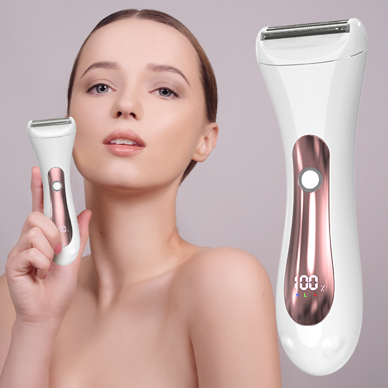 Elektrischer Körperhaarschneider – Leistenschneider für Männer – Bikini-Trimmer für Frauen – Nass-/Trockenrasierer, Friseur, wasserdichter Hygienetrierer