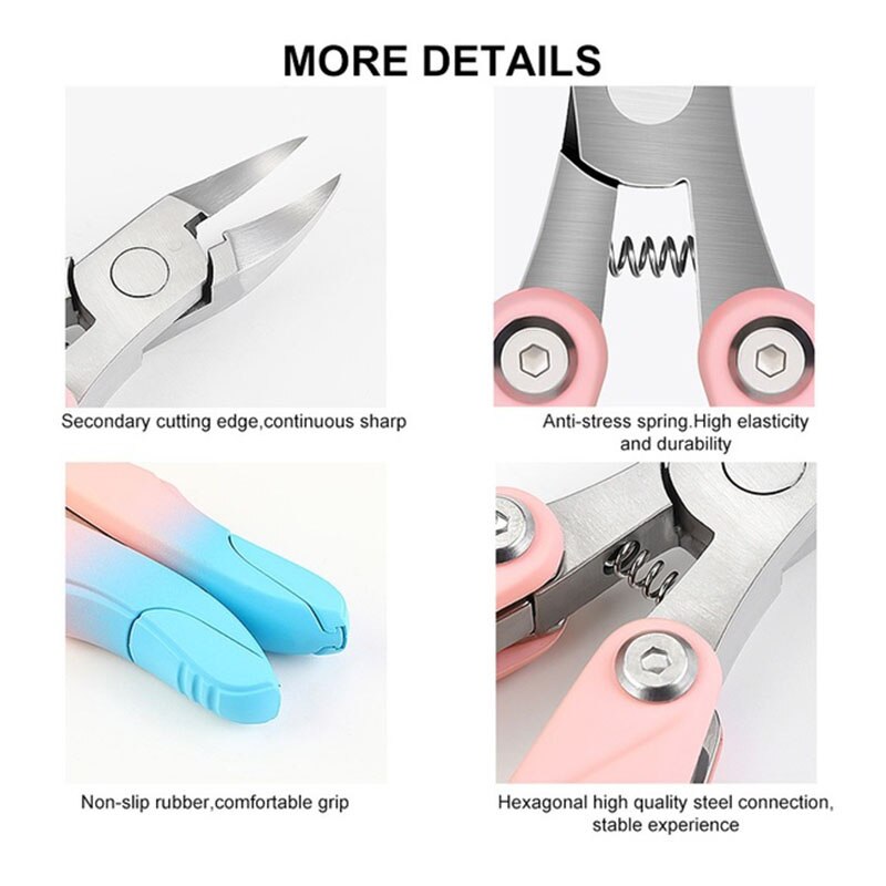 3 in 1 Nail Clippers/Nippers for Thick and Ingrown Toenails Premium Grade Stainless Steel