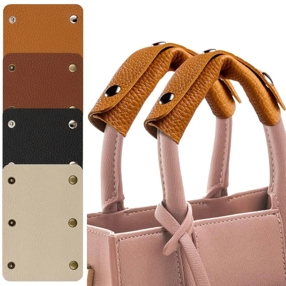 Leather Handle, Protective Cover, PU Handbag Handle, Wrap Saddle Buckle, Suitcase, Handbag Shoulder Strap, Chain Bag Accessories