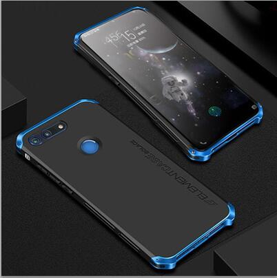 Metal Frame Phone Case For Huawei Honor View 20 Thin Hard Aluminium Hybrid PC Shell For Huawei Honor View20 Cases honorview20: Black Blue