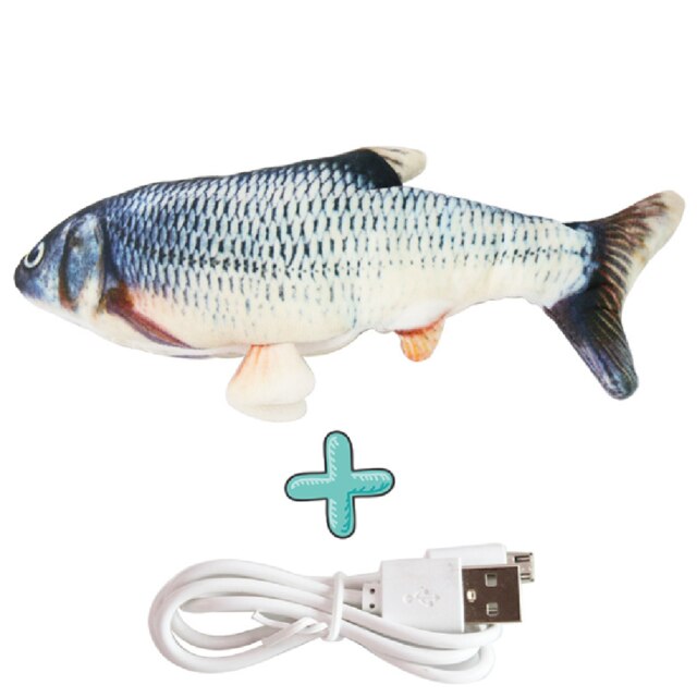 Moving Fish Cat Kicker Electric Wagging Moving Realistic Interactive Fish Toy for Cats Pet: TypeD
