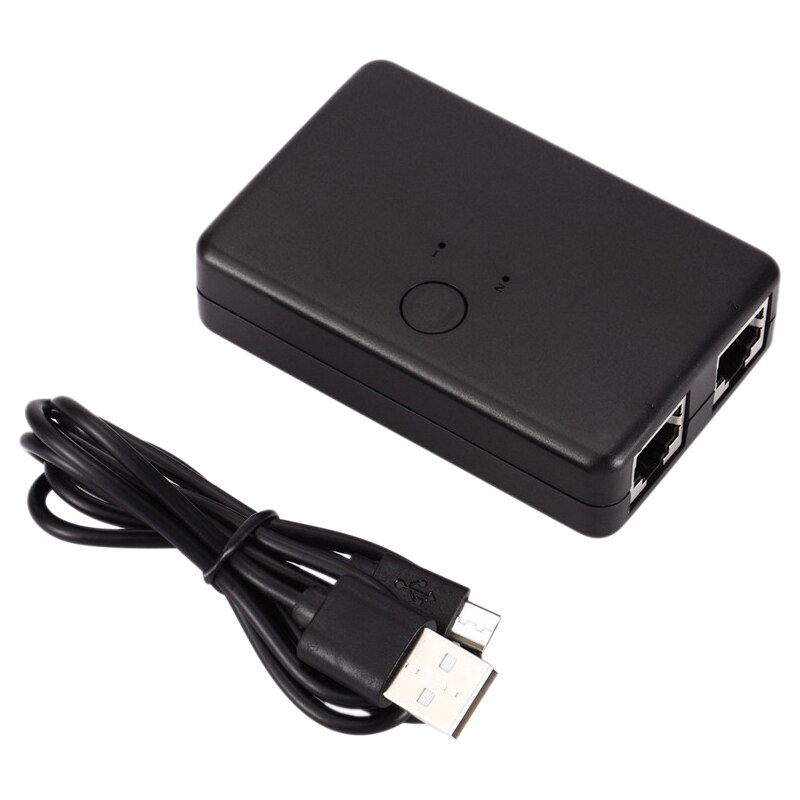 Mini 2 Port RJ45 Lan Hub Network Switch Box Computer Ethernet Internet Adapter: Default Title