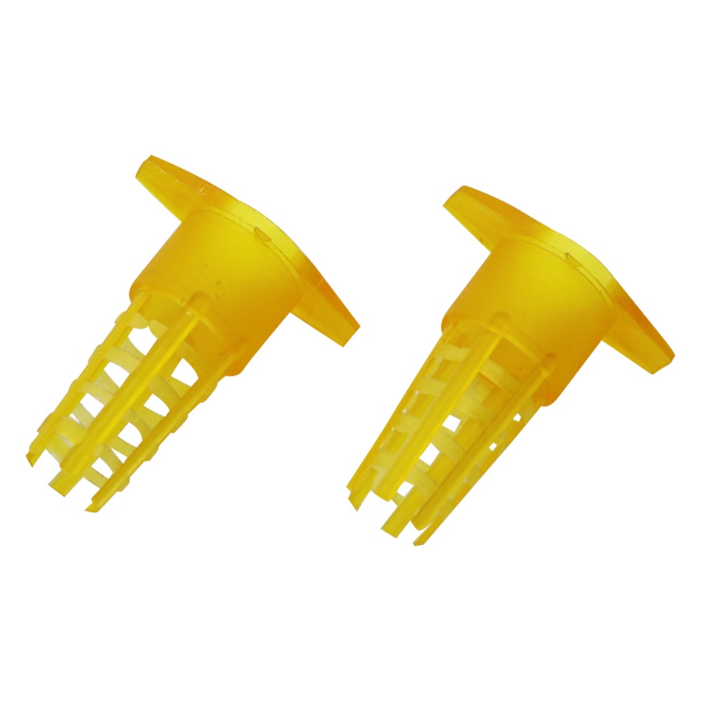300Pcs Beekeeping Tools Cell Protector Cages Yellow Plastic Bee Queen Cage Protective Cover Beekeeping Equipment