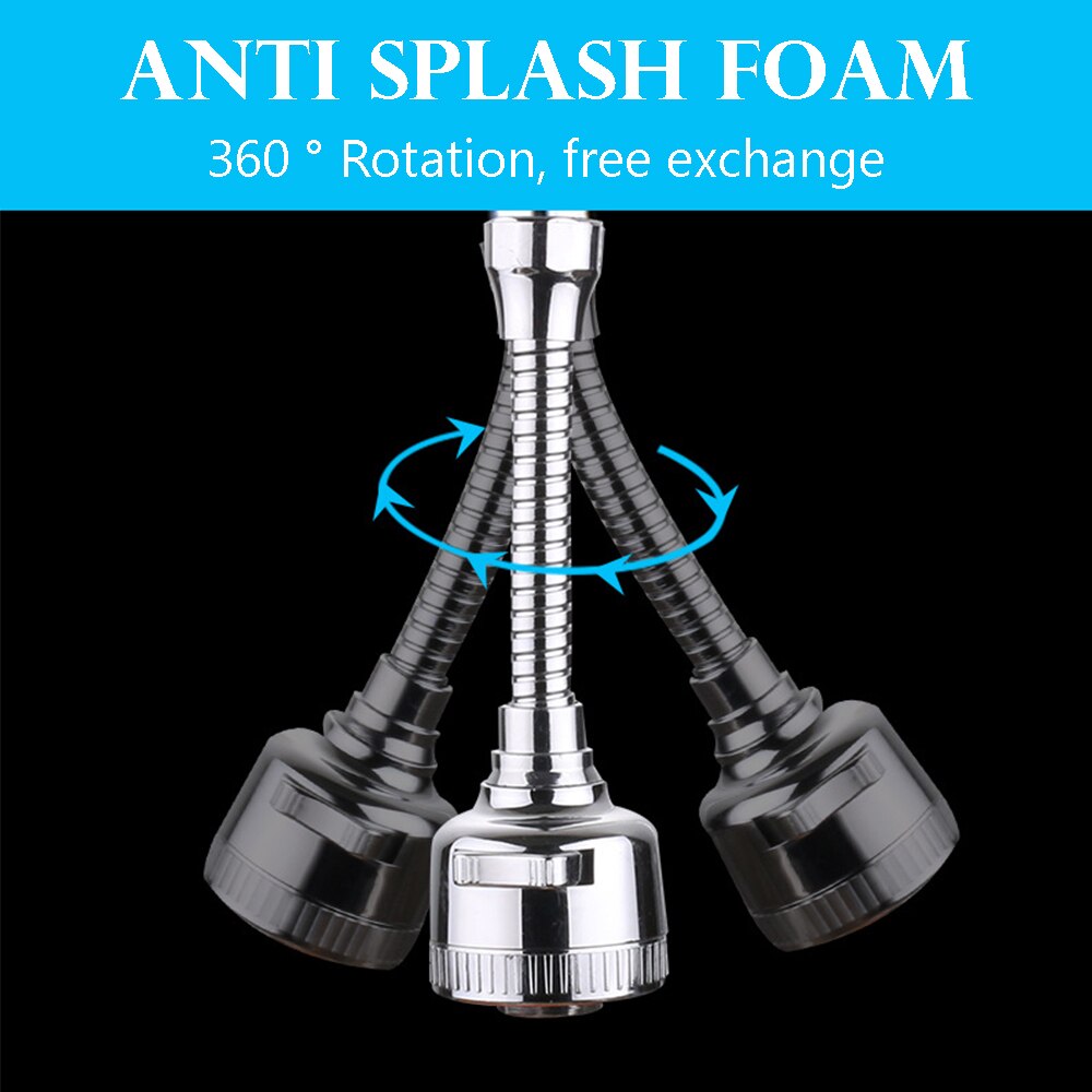 Stainless Steel Adjustable Faucet Nozzle Faucet Water Saving Filter Shower Bracket Universal Foamer Bathroom Shower